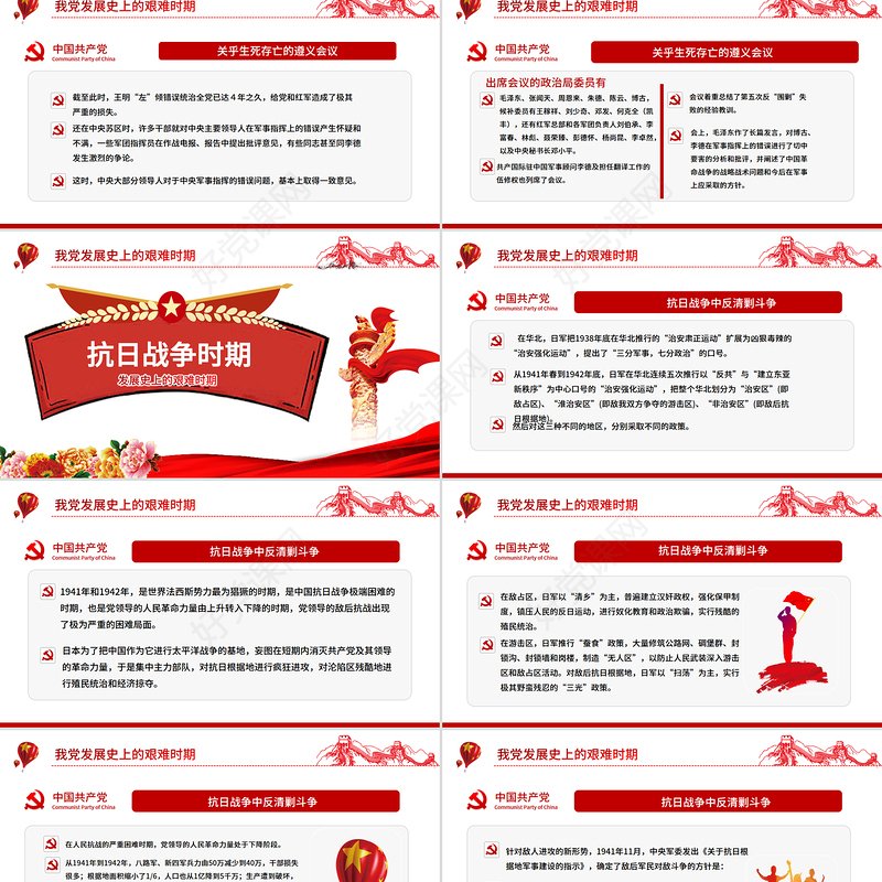 2025党的光辉历程PPT建党104周年党史学习教育党课课件