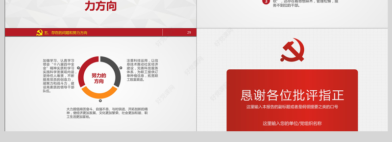 述职述廉报告机关年终总结PPT