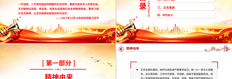 一文读懂王杰精神PPT中国共产党人的精神谱系微党课