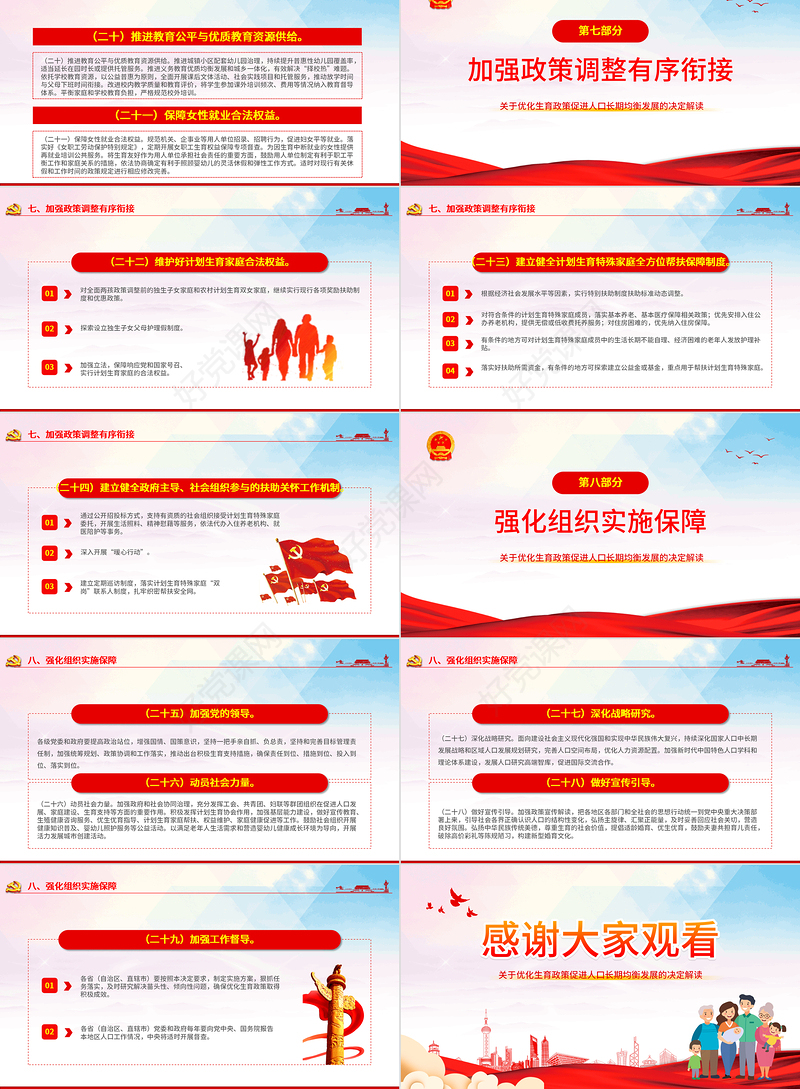 2021关于优化生育政策促进人口长期均衡发展的决定PPT