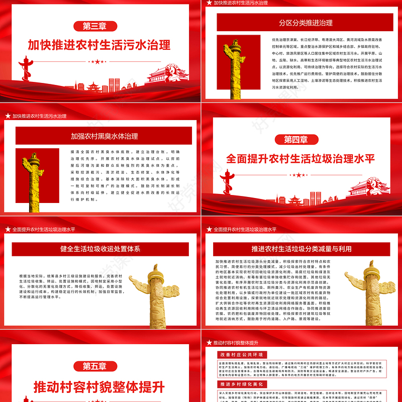 农村人居环境整治提升五年行动方案（2021－2025年）PPT大气简洁乡村振兴战略建设美丽中国党课课件