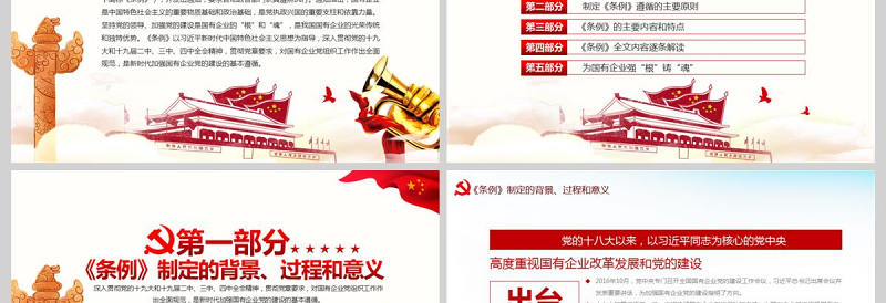 完整解读2020中国共产党国有企业基层组织工作条例全文内容国企党课PPT模版