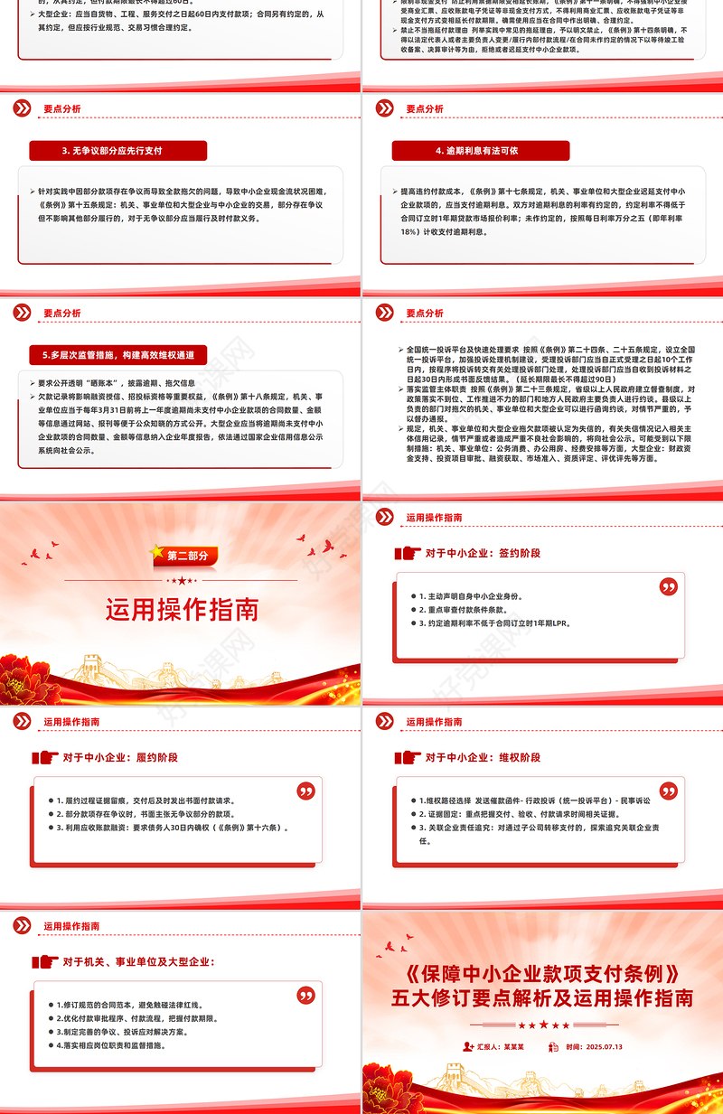 2025《保障中小企业款项支付条例》五大修订要点解析及运用操作指南PPT课件