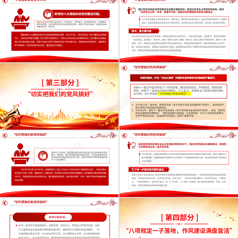 党政风党史上的作风建设PPT作风建设永远在路上微党课