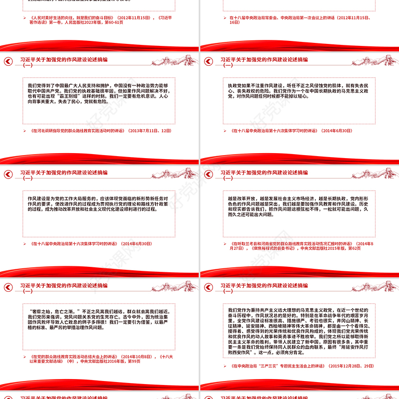 2025习近平关于加强党的作风建设论述摘编（一）PPT党课课件