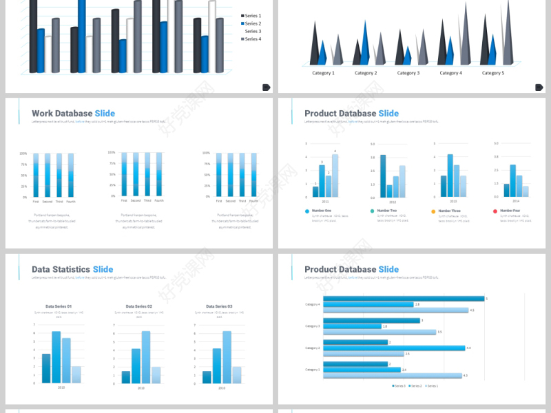 原创200套PPT图表立体可编辑数据图表合集-版权可商用