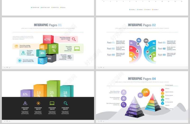 原创200套PPT图表立体可编辑数据图表合集-版权可商用