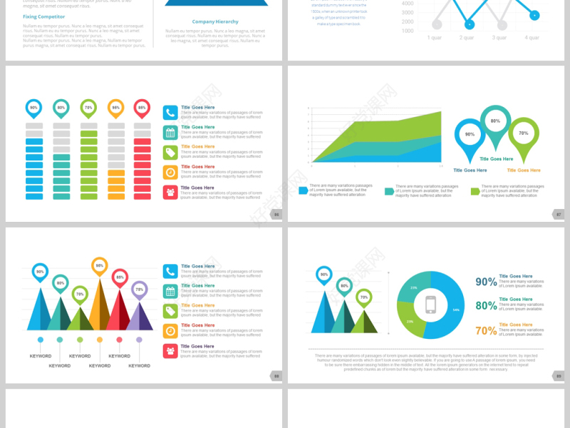 原创200套PPT图表立体可编辑数据图表合集-版权可商用