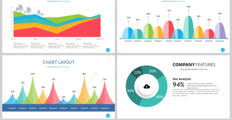 原创200套PPT图表立体可编辑数据图表合集-版权可商用