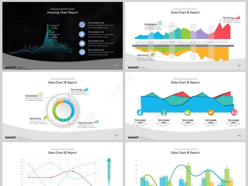 原创200套PPT图表立体可编辑数据图表合集-版权可商用