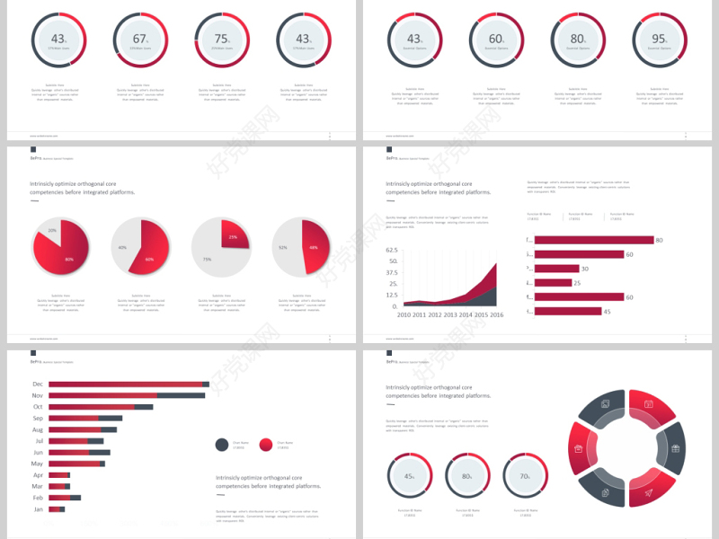 原创200套PPT图表立体可编辑数据图表合集-版权可商用