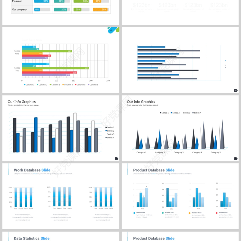 原创200套PPT图表立体可编辑数据图表合集-版权可商用