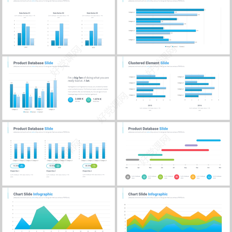 原创200套PPT图表立体可编辑数据图表合集-版权可商用
