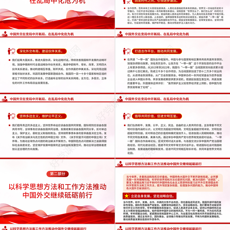 2023不断提升我国国际影响力、感召力、塑造力PPT大气党建风深入学习宣传贯彻党的二十大精神主题专题党课课件