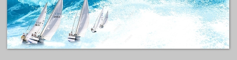  简约蓝色几何图案背景PPT图片 蓝色圆形PPT背景图案 蓝色大海帆船气球商务背景图片