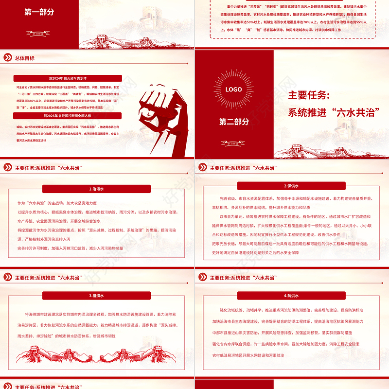 2022六水共治PPT彰显治水新理念高质量打好六水共治攻坚战生态党建党课课件