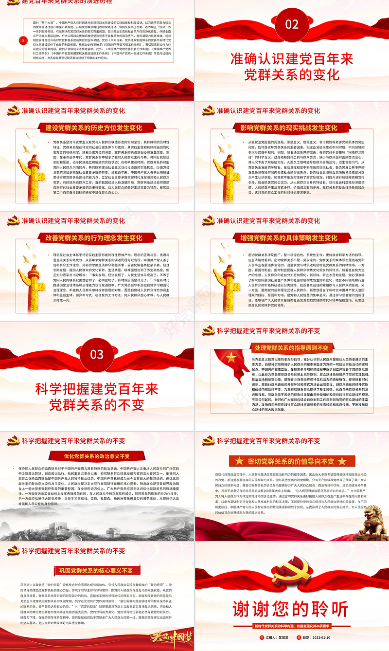 建党百年来党群关系的变与不变PPT新时代党群关系的科学内涵价值意蕴本质要求专题党课