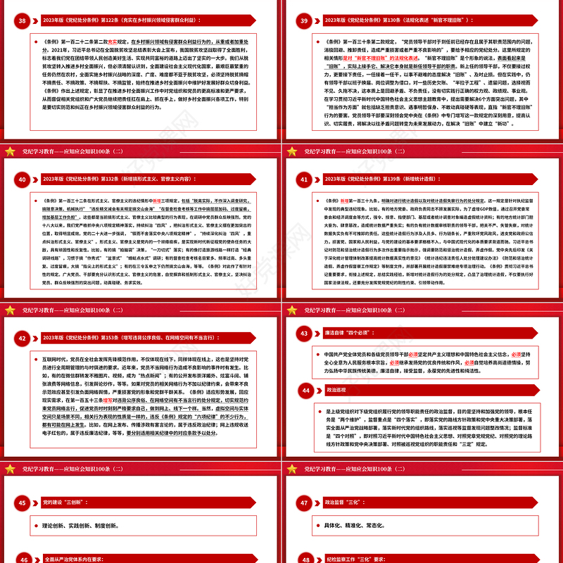 2024党纪学习教育应知应会知识100条（二）PPT课件
