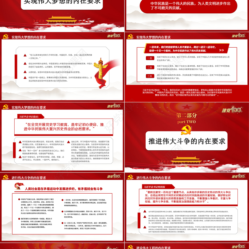 2021学习党史是推进“四个伟大”的内在要求PPT