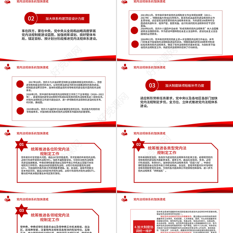 2021学习中国共产党党内法规体系PPT党建风党内法规进基层从严治党依规治党党课课件模板下载