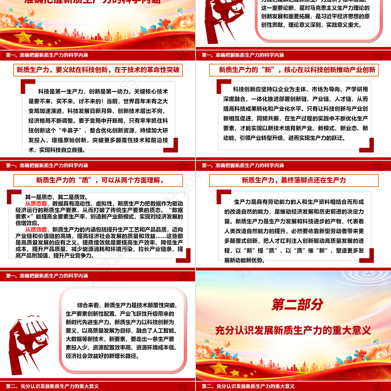 发展新质生产力 助力增长新动能ppt经典大气学习贯彻习近平经济发展思想专题课件