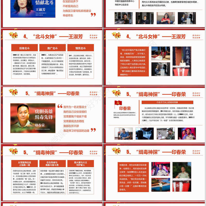 原创新时代榜样力量榜样3观后感心得体会微党课PPT-版权可商用