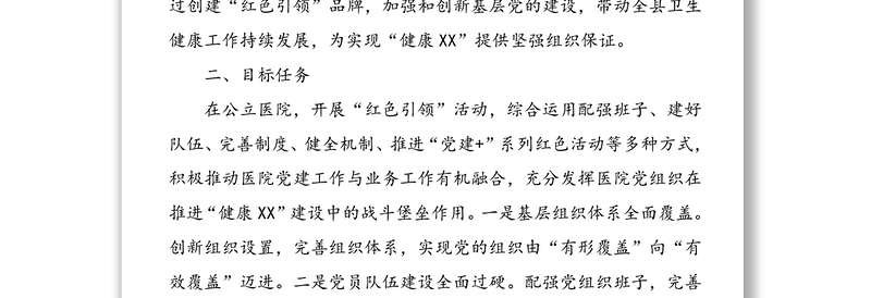 党建品牌创建实施方案(医院)