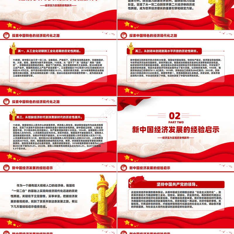 探寻中国特色的经济现代化之路PPT党员干部学习教育党课