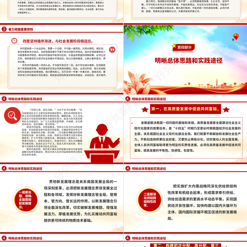 2023扎实推动全体人民共同富裕PPT 共同富裕是社会主义的本质要求，是中国式现代化的重要特征红色大气党政党建动态课件