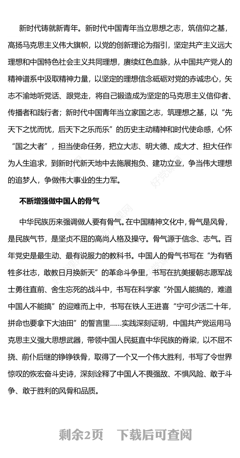 新时代铸就新青年新青年引领新时代PPT红色党政风新时代中国青年要让青春在实践中绽放党课下载(讲稿)