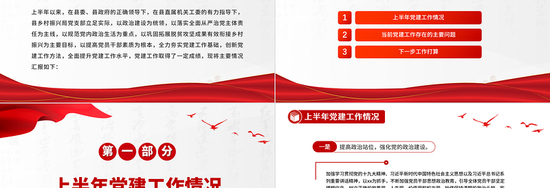 2022年上半年乡村振兴局党支部党建工作情况汇报PPT大气简约基层党委党支部年中工作总结工作情况汇报专题党课