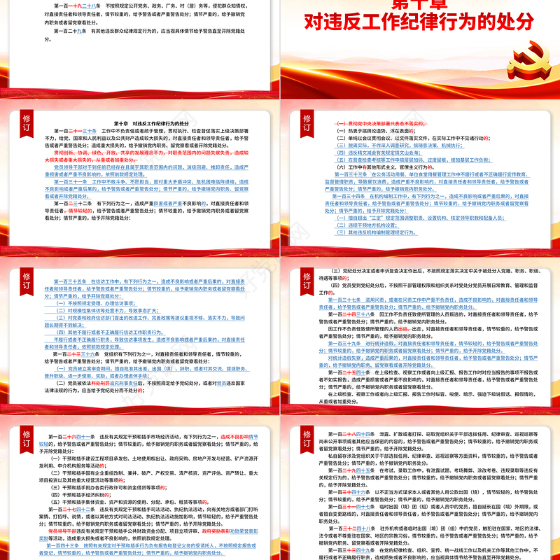 （2023年新旧对照版）解读中国共产党纪律处分条例PPT下载