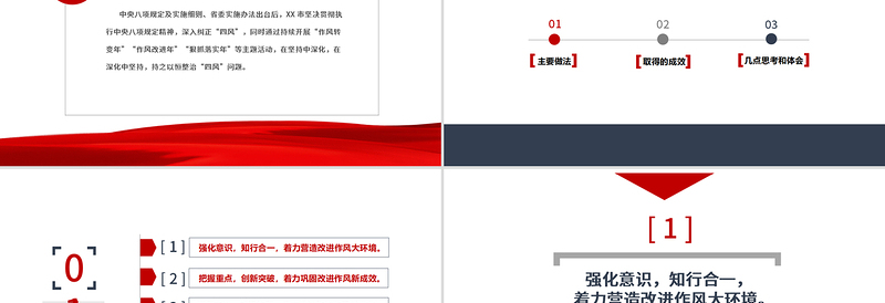 2020年中国风纠正“四风”成效汇报与经验交流材料PPT