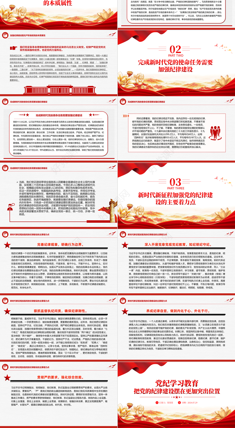 党纪学习教育之把党的纪律建设摆在更加突出位置PPT党课课件