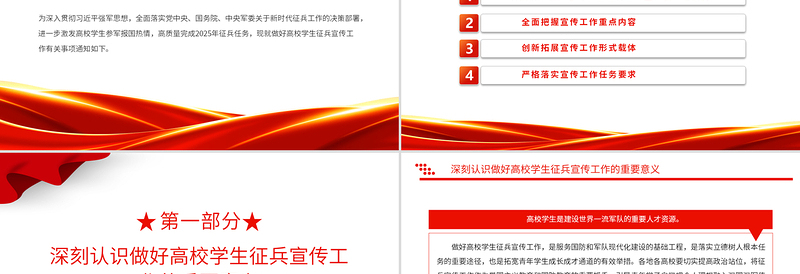 逐梦军营青春无悔PP关于做好2025年高校学生征兵宣传工作的通知课件
