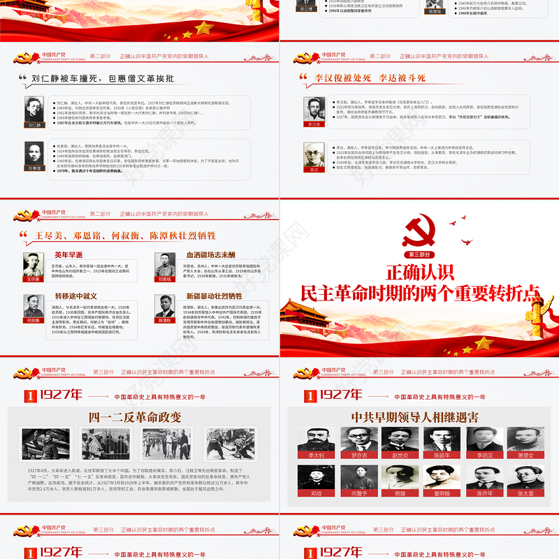 百年历史的脉络和线索建党100周年七一建党节专题党课PPT