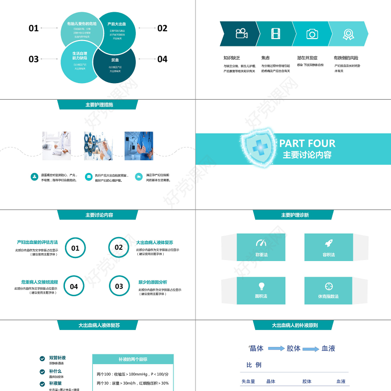 绿色简约医院病例讨论医务人员医生护士培训课件PPT模板