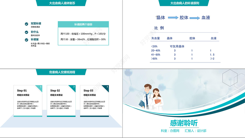 绿色简约医院病例讨论医务人员医生护士培训课件PPT模板