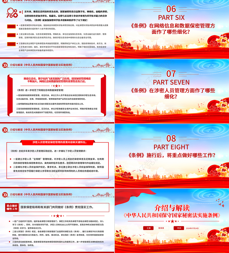 2024新修订《中华人民共和国保守国家秘密法实施条例》介绍与解读PPT