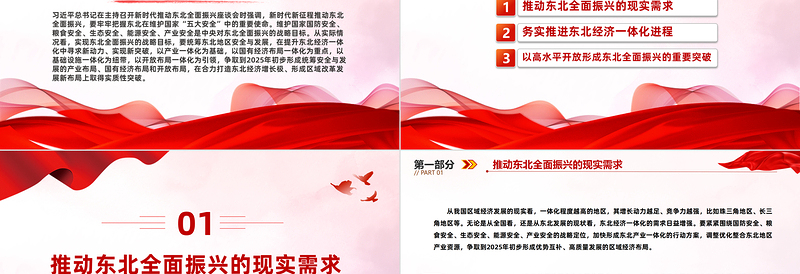 2023东北全面振兴PPT红色党建风牢记使命任务真抓实干谱写东北全面振兴新篇章课件
