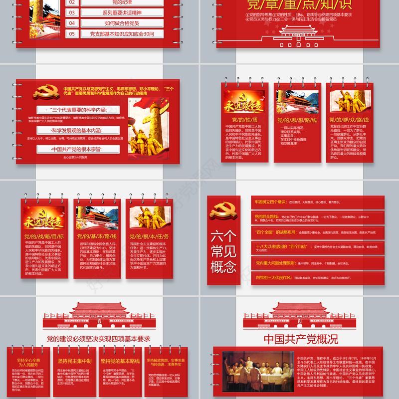 精品90页党课党员应知应会两学一做PPT