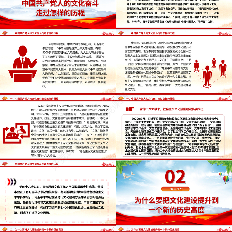 2023为新时代文化使命贡献自己的力量ppt精美大气学习研究阐释习近平文化思想党组织党员培训党课课件