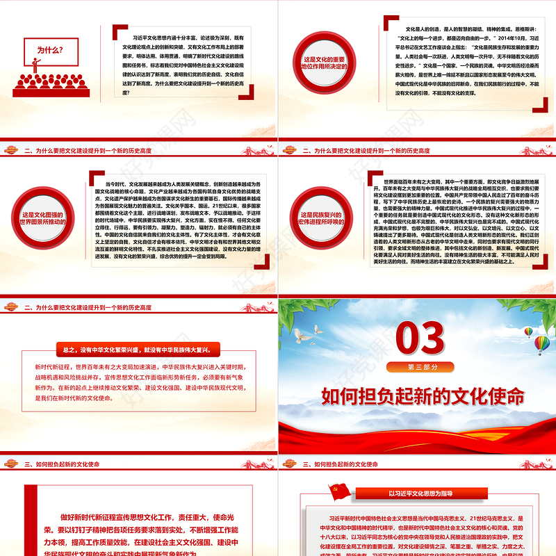 2023为新时代文化使命贡献自己的力量ppt精美大气学习研究阐释习近平文化思想党组织党员培训党课课件