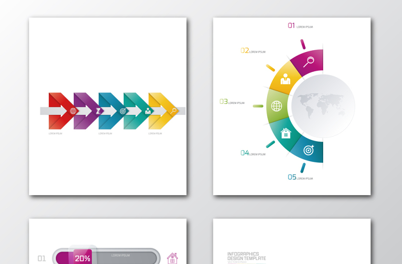 流程图数据图表元素素材