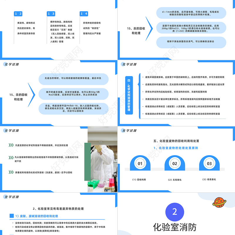 2023实验室安全PPT简约风化学实验室安全使用教育主题课件课件模板