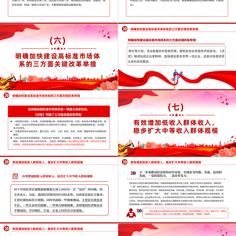 2024二十届三中全会精神解读PPT大气简洁三中全会公报党课课件