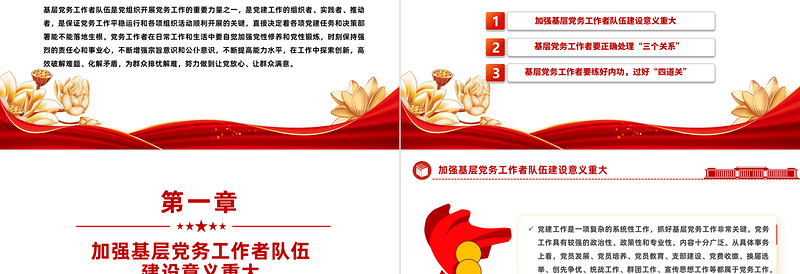 2024如何做一名优秀的党务工作者PPT红色大气基层干部队伍建设微党课