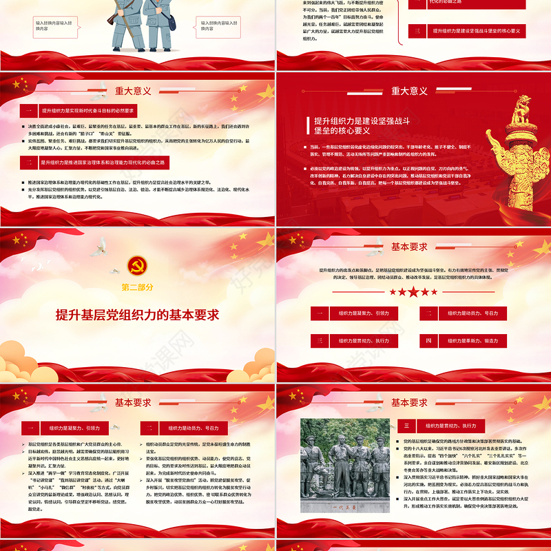 全面提升基层党组织组织力PPT模板