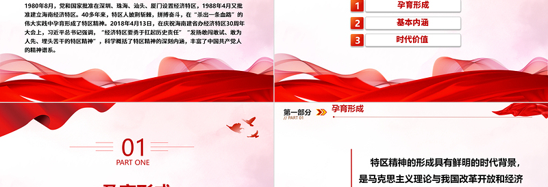 研究特区精神内涵 勇做新时代开拓者ppt精品大气精神谱系意识形态微党课