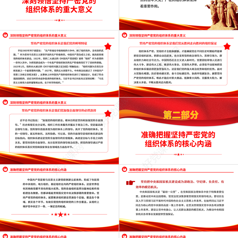 2023坚持严密党的组织体系ppt党政风为强国建设、民族复兴提供坚强组织保证党员纪律性专题党课课件